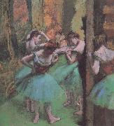 Edgar Degas dancers pink and green France oil painting artist